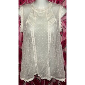 🤍 Free People Mesh Boho Top